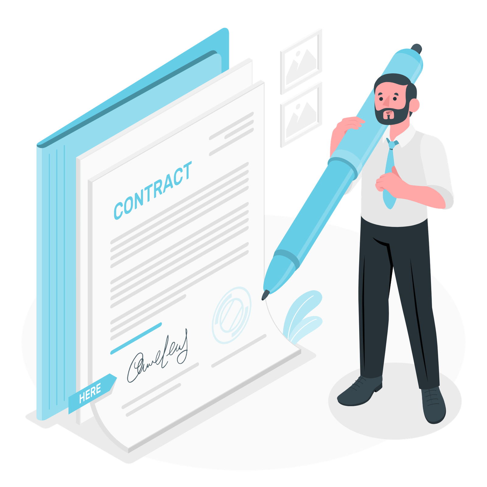 Signing a contract-amico Part Time HR